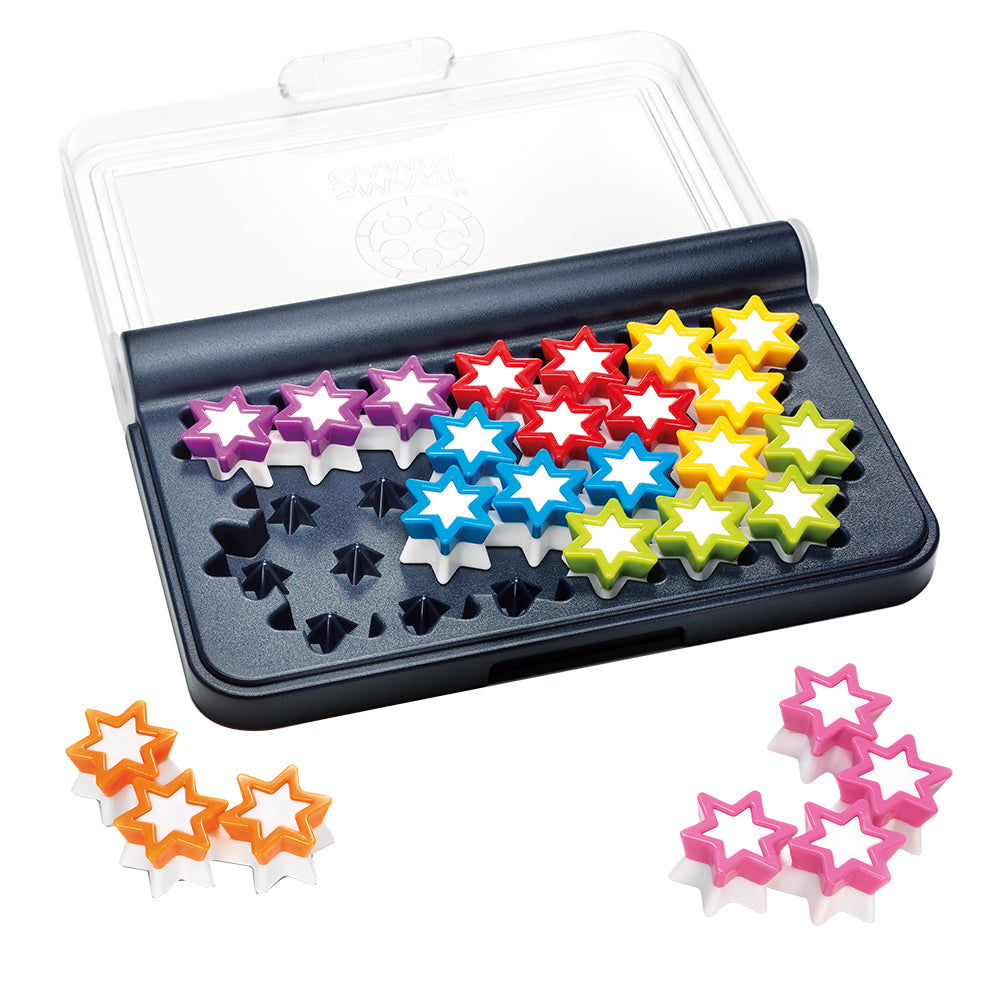 Smart Games - IQ Stars, joc de logica cu 120 de provocari, 6+ ani, editie lb. Romana