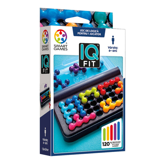 Smart Games - IQ Fit, joc de logica cu 120 de provocari, 6+ ani, editie lb. Romana