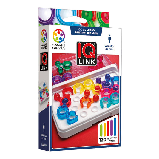 Smart Games - IQ Link, joc de logica cu 120 de provocari, 8+ ani, editie lb. Romana