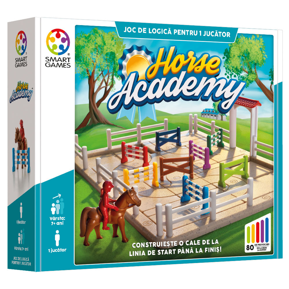 Smart Games - Horse Academy, joc de logica cu 80 de provocari, 7+ ani, editie lb. Romana