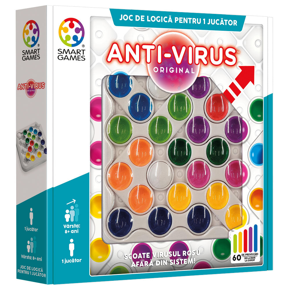 Smart Games - Anti-Virus Original, joc de logica cu 60 de provocari, 8+ ani, editie lb. Romana