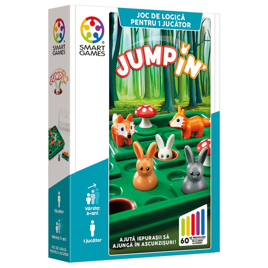 Smart Games - Jump'In, joc de logica cu 60 de provocari, 7+ ani, editie lb. Romana