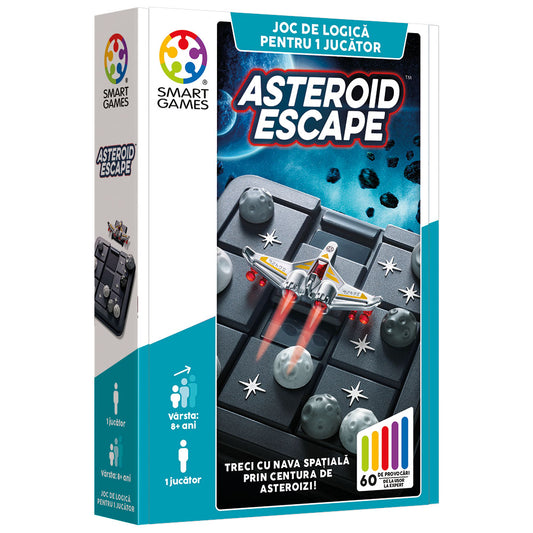 Smart Games - Asteroid Escape, joc de logica cu 60 de provocari, 8+ ani, editie lb. Romana