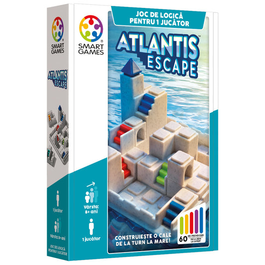 Smart Games - Atlantis Escape, joc de logica cu 60 de provocari, 8+ ani, editie lb. Romana