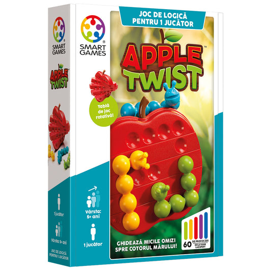 Smart Games - Apple Twist, joc de logica cu 60 de provocari, 5+ ani, editie lb. Romana