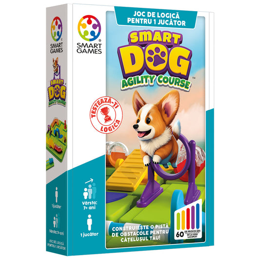 Smart Games - Smart Dog, joc de logica cu 60 de provocari, 7+ ani, editie lb. Romana