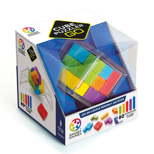 Smart Games - Cube Puzzler Go, joc de logica cu 80 de provocari, 8+ ani, editie lb. Romana