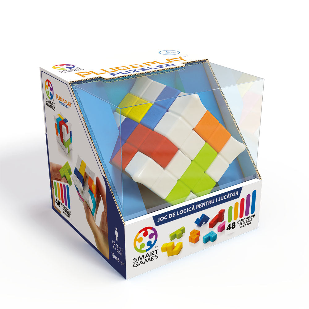 Smart Games - Plug & Play Puzzler, joc de logica cu 48 de provocari, 6+ ani, editie lb. Romana