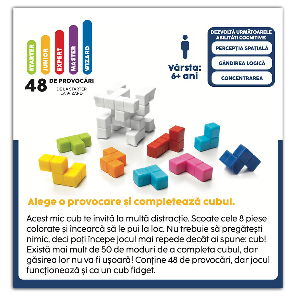 Smart Games - Plug & Play Puzzler, joc de logica cu 48 de provocari, 6+ ani, editie lb. Romana