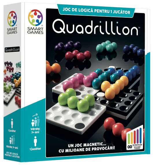 Smart Games - Quadrillion, joc de logica cu 60 de provocari, 7+ ani, editie lb. Romana