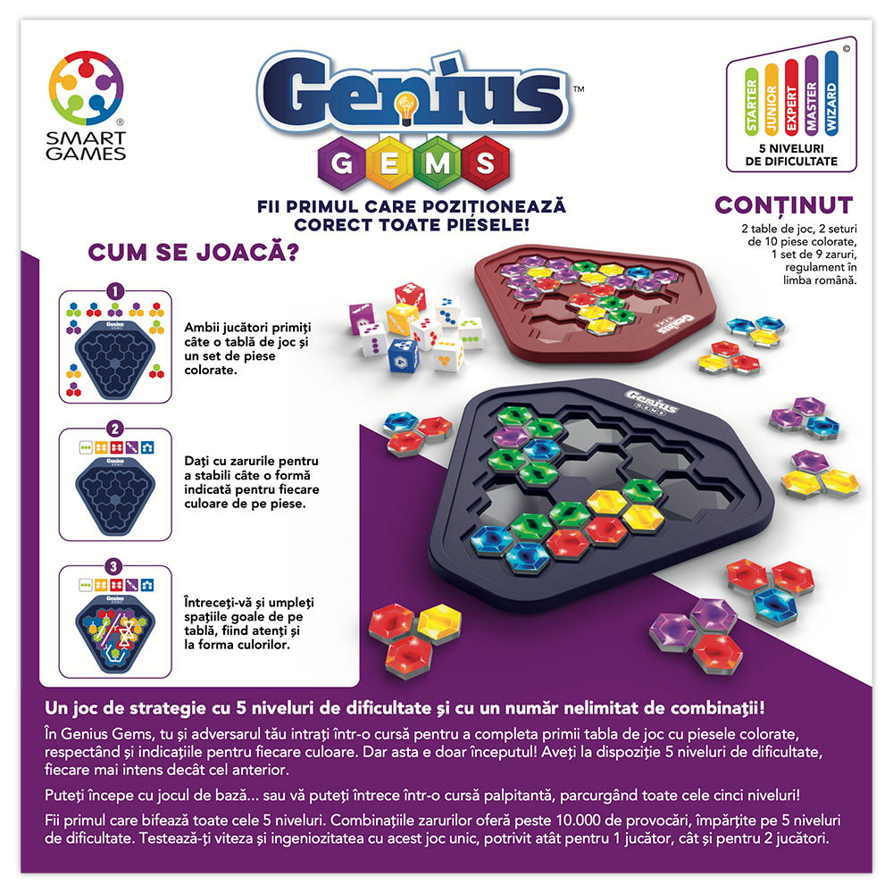 Smart Games - Genius Gems, lb. Romana
