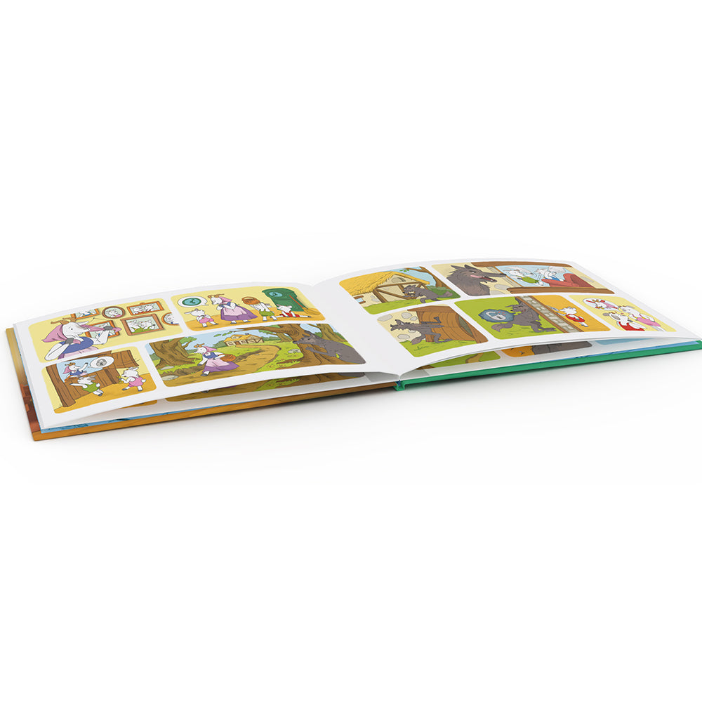 Smart Games - The Wolf & The 7 Goats - Deluxe, joc de logica cu 48 de provocari, 3+ ani,  editie lb. Romana