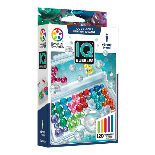 Smart Games - IQ Bubbles, joc de logica cu 120 de provocari, 7+ ani, editie lb. Romana