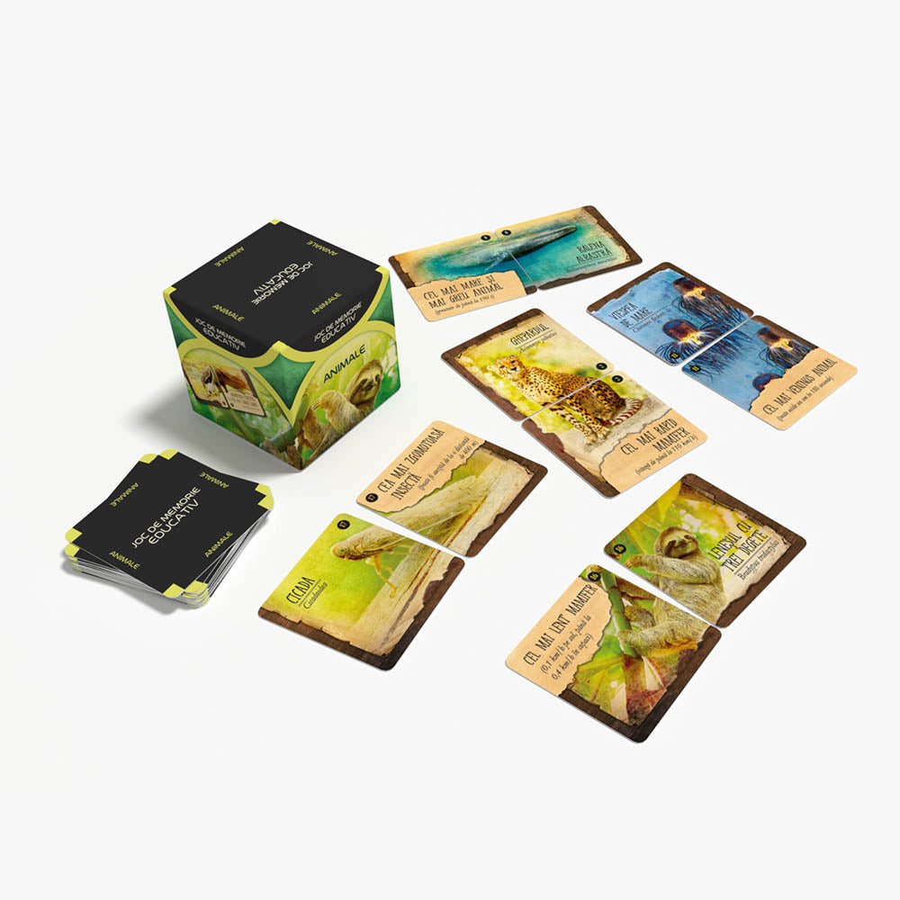Joc de memorie educativ, Smart Memo, Animale, lb. romana