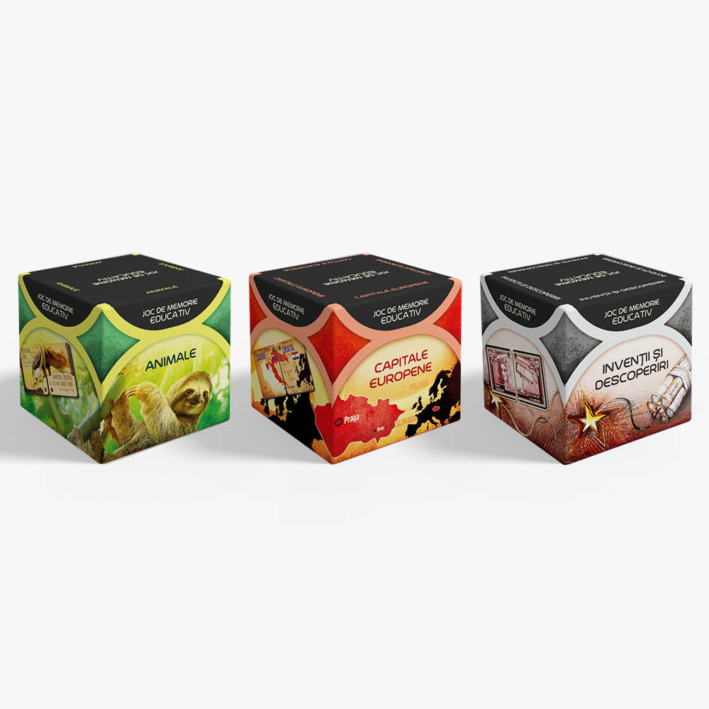 Joc de memorie educativ, Smart Memo, Animale, lb. romana