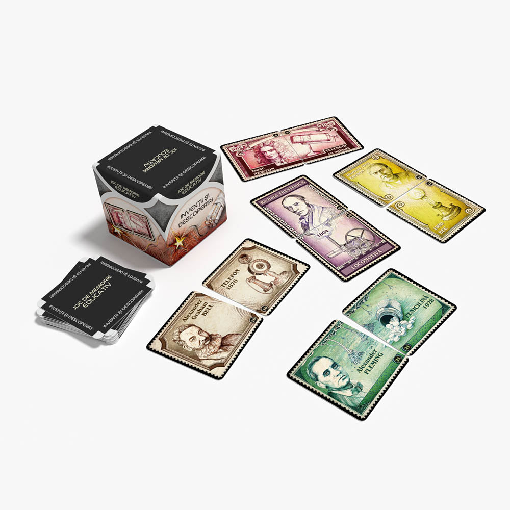 Joc de memorie educativ, Smart Memo, Inventii si descoperiri, lb. romana