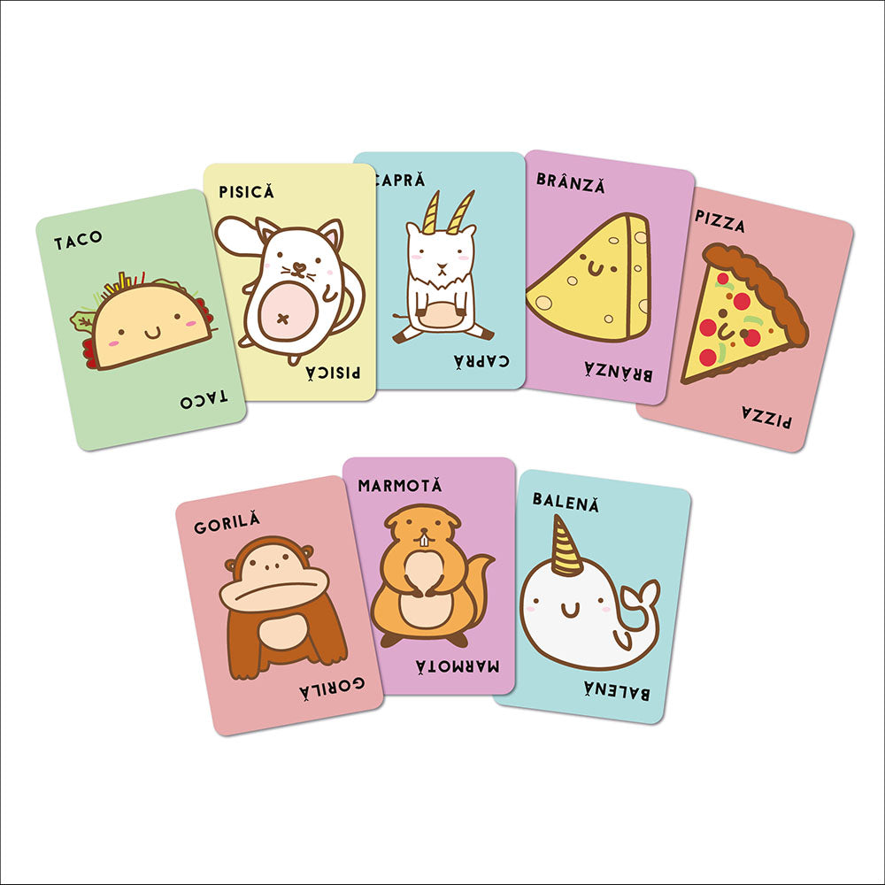 Taco Pisica Capra Branza Pizza, joc de petrecere, lb. romana