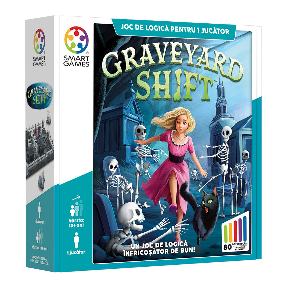 Smart Games - Graveyard Shift, joc de logica cu 80 de provocari, 10+ ani, editie lb. romana