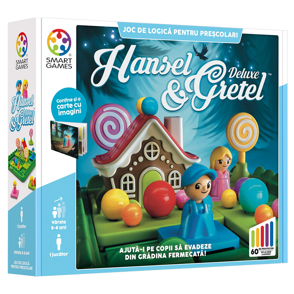 Smart Games - Hansel & Gretel, joc de logica cu 60 de provocari, 5+ ani, editie lb. romana