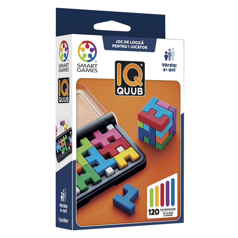 Smart Games - IQ Quub, joc de logica cu 120 de provocari, 6+ ani, editie lb. romana
