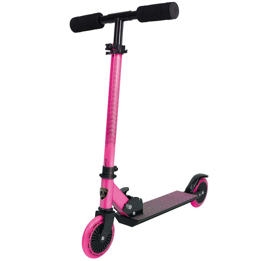 Trotineta copii pliabila, roz, Lamborghini Kick'n'Roll L6 120, ghidon reglabil, design sport, 8+ ani, suport maxim 50 kg