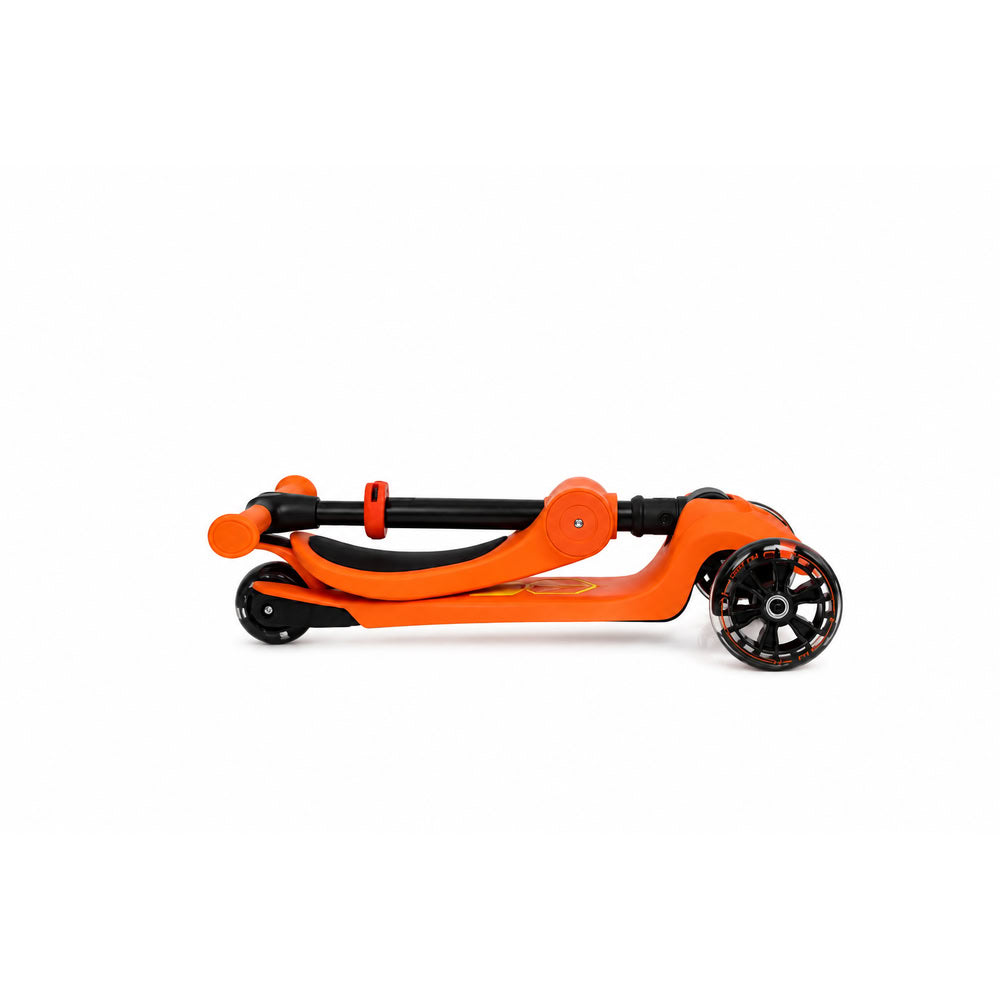 Trotineta copii pliabila, portocaliu, Lamborghini Kick'n'Roll  L5 2in1, cu 3 roti luminoase, ghidon reglabil, scaun retractabil, 3+ ani, suport maxim 50kg, suport maxim 20 kg scaun