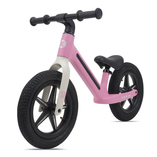 Bicicleta fara pedale pentru copii, roz, Kick'n'Roll B360, reglabila, cadru si spite cu efecte luminoase, 3+ ani, suport maxim 30 kg