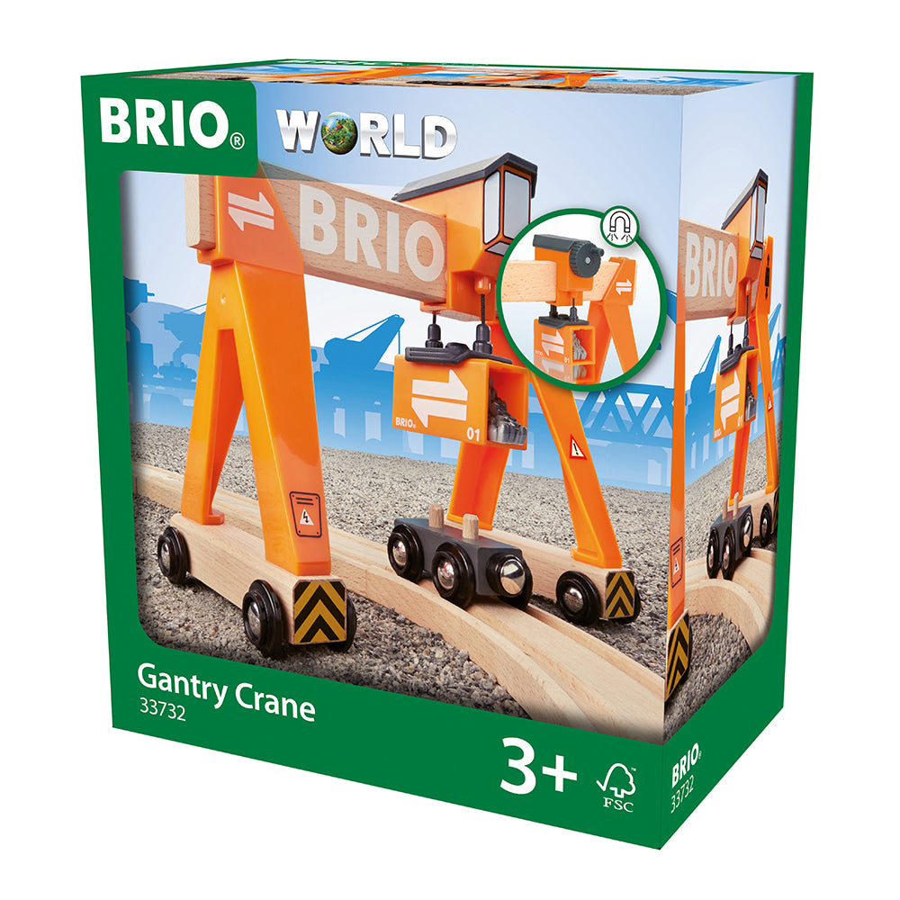 Macara Gantry incarcare marfa trenulete BRIO, 3+ ani