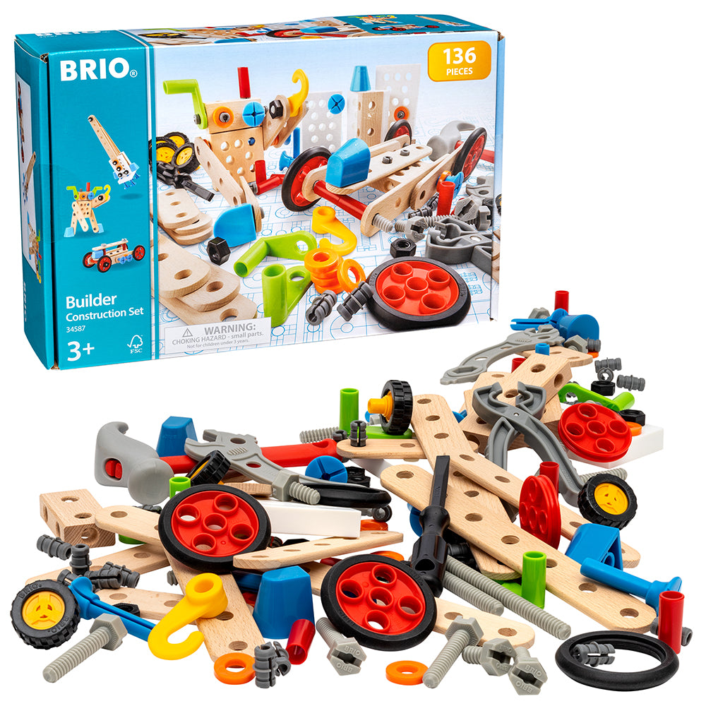 Jucarie set de constructie cu 136 piese BRIO, 3+ ani