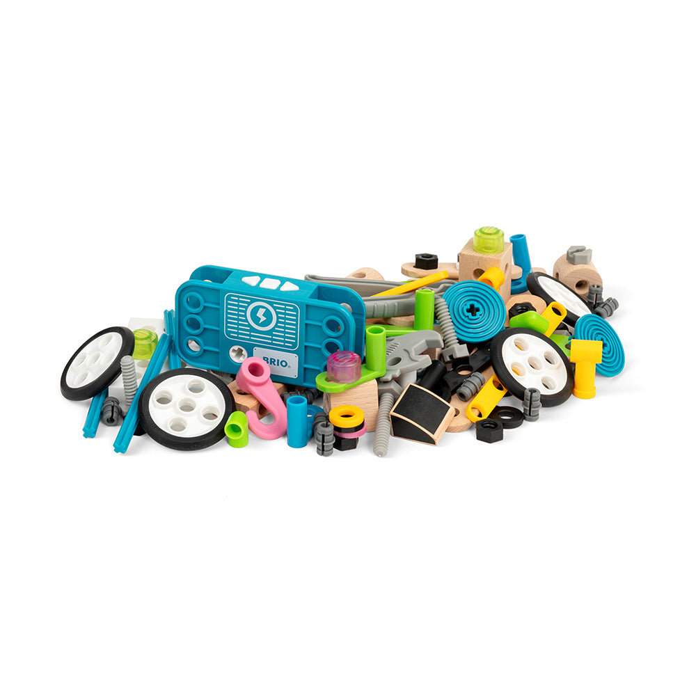 Jucarie set de constructie cu motor, 121 piese BRIO, 3+ ani