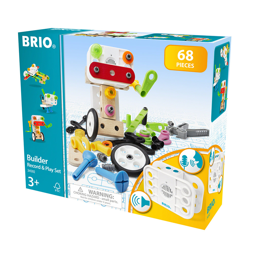 Jucarie set de constructie cu inregistrare,  68 piese BRIO, 3+ ani