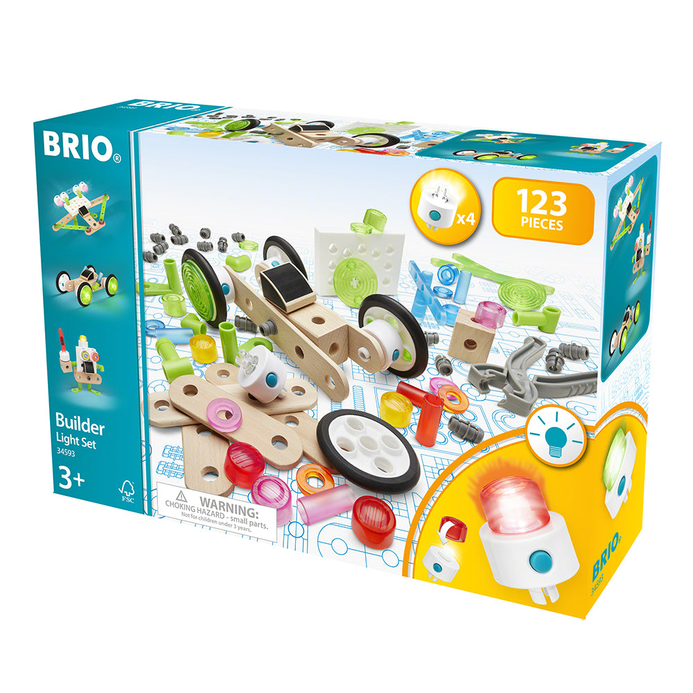 Jucarie set constructie cu lumini,  123 piese BRIO, 3+ ani