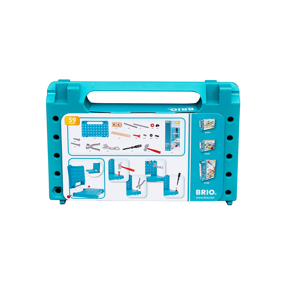 Jucarie set constructie cu statie de lucru, 59 piese BRIO, 3+ ani