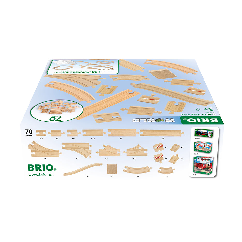 Set Sine Deluxe, 70 piese pentru trenulete BRIO, 3+ ani