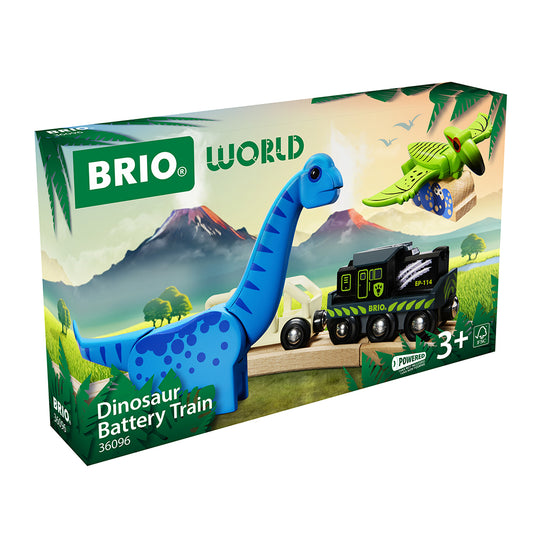 Trenulet cu baterii, aventura dinozaurilor BRIO, 3+ ani