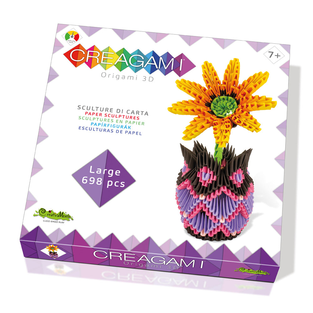 Imagine - Origami 3D, Creagami - Vaza cu flori, 698 piese