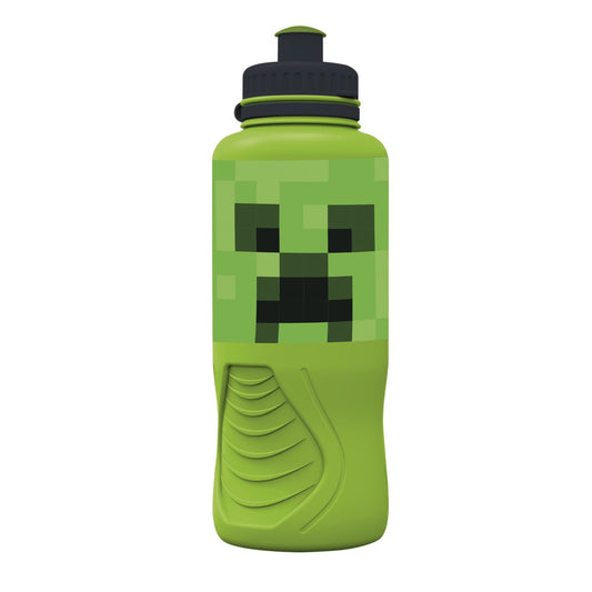 Sticla de apa pentru copii, din plastic, licenta Minecraft, 430 ml, design sport, ergonomic, verde - STOR