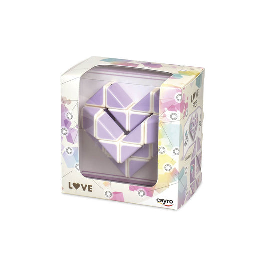 Puzzle logic sarpe, in forma de inima 3D, mov, cu colectie de stickere tematice, Cayro