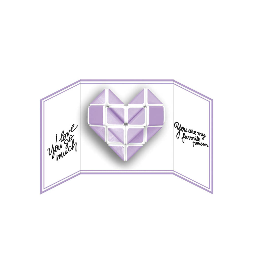 Puzzle logic sarpe, in forma de inima 3D, mov, cu colectie de stickere tematice, Cayro