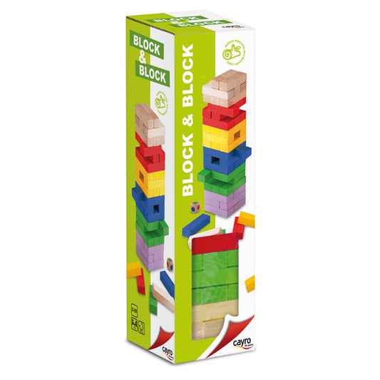 Imagine Joc turnul de lemn colorat, Block & Block Cayro