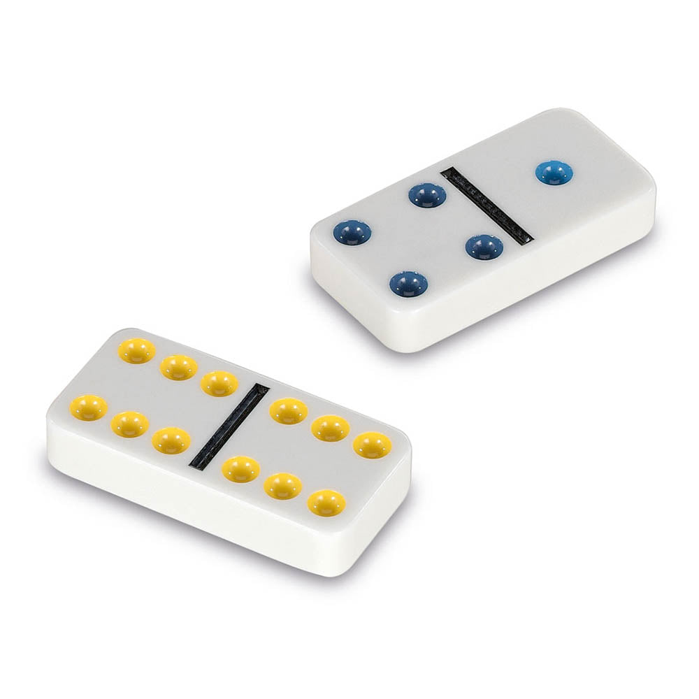 Joc Domino Clasic colorat, in cutie metalica, Cayro