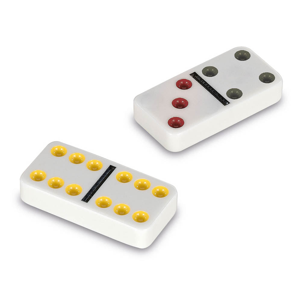 Joc Domino Clasic colorat, in cutie metalica, Cayro