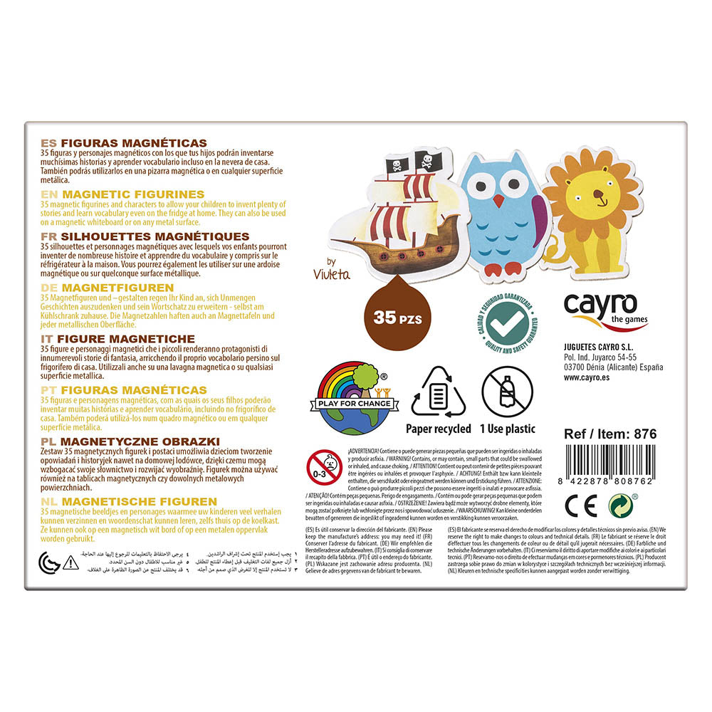 Set figurine magnetice pentru copii, 35 Piese – Cayro