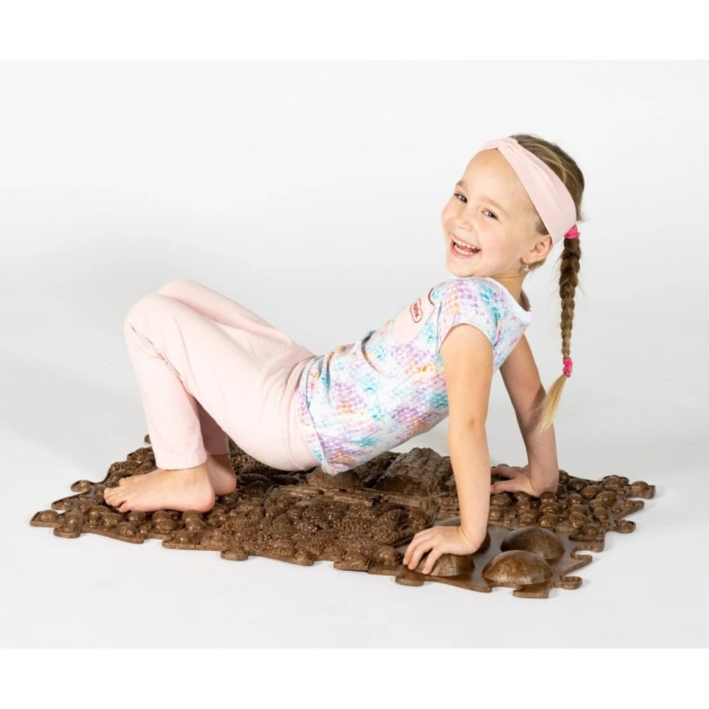 Set covorase ortopedice senzoriale Muffik ECO, pentru stimulare tactila, echilibru si dezvoltare motrica, 6 piese, 29.79 x 29.79 cm, 1+ ani