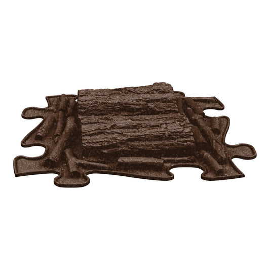 Covoras ortopedic senzorial Muffik Logs ECO, textura naturala pentru masaj plantar si stimulare tactila, 29.79 x 29.79 cm, 1+ ani