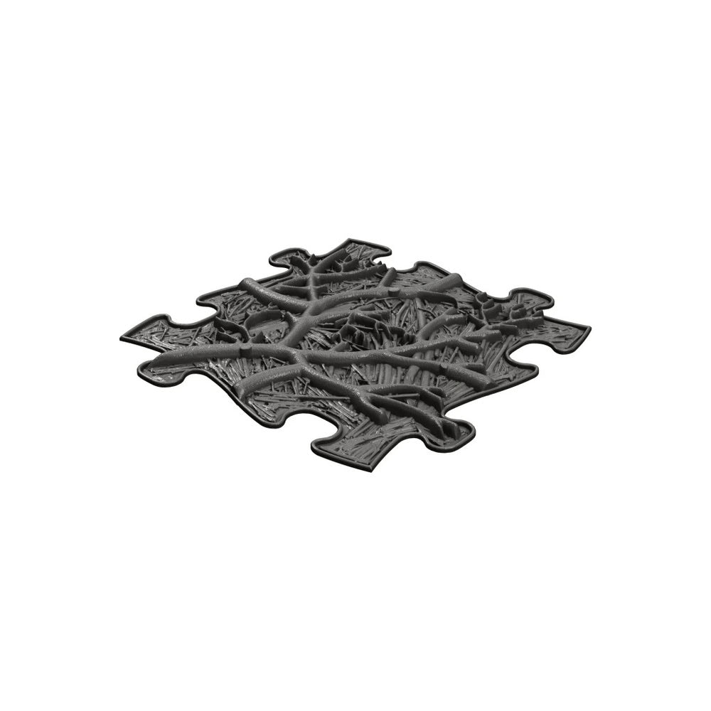 Set covorase ortopedice senzoriale Muffik Natural, pentru stimulare tactila, echilibru si dezvoltare motrica, 8 piese, 29.79 x 29.79 cm, 1+ ani