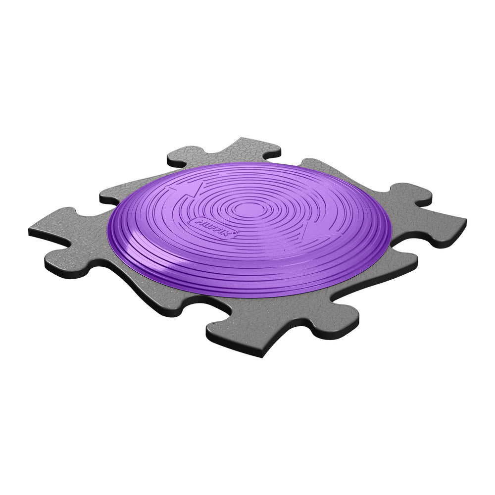 Set covorase ortopedice senzoriale Muffik Active Mats Rotana, pentru echilibru, coordonare si stimulare tactila, violet, 2 piese, 29.79 x 29.79 cm, 3+ ani
