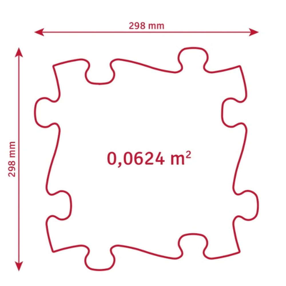 Set covorase ortopedice senzoriale Muffik Medium 1, pentru stimulare tactila, echilibru si dezvoltare motrica, 8 piese, 29.79 x 29.79 cm, 1+ ani