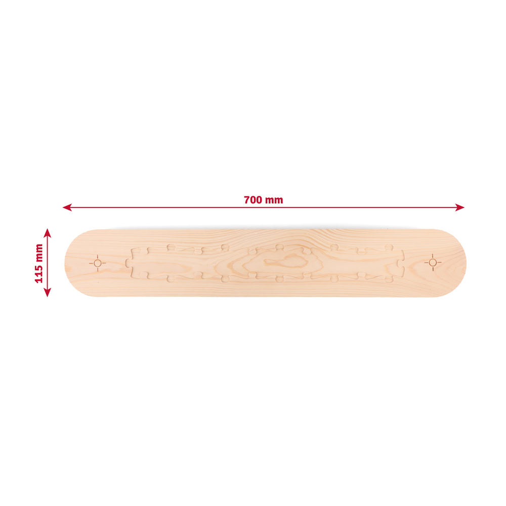 Pod senzorial de echilibru, pentru covorase ortopedice Muffik, cu mini puzzle-uri tactile, 13 piese, 70 x 11.5 cm, 3+ ani