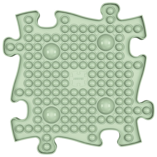 Covoras ortopedic senzorial Muffik Pop It, joc tactil pentru stimulare senzoriala si coordonare, verde deschis, 29.79 x 29.79 cm, 1+ ani